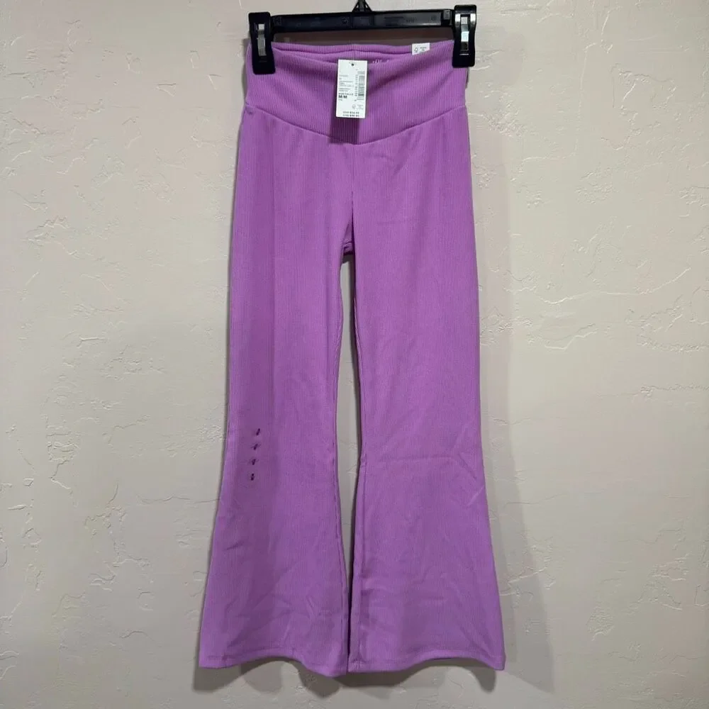 The Children’s Place Girls Sueded Rib Flare Leggings - Purple